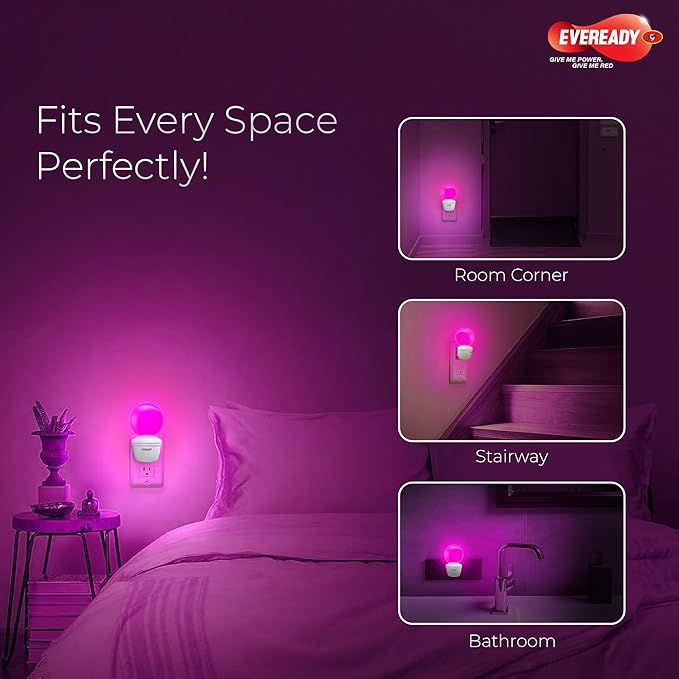 Eveready 0.5 Plug In Lamp Pink (Pack of 2)