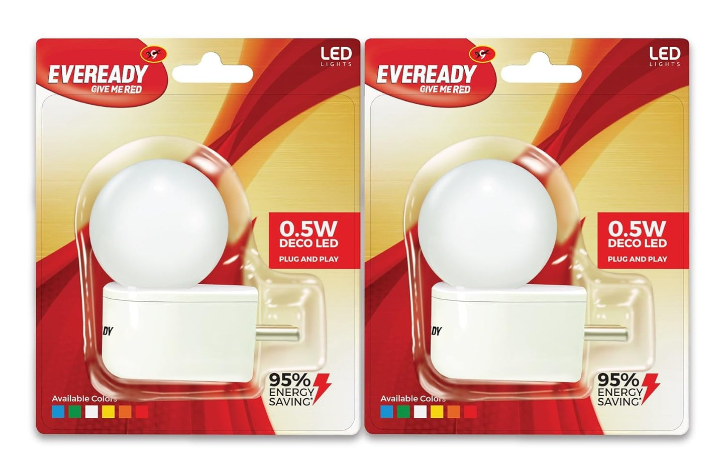 Eveready 0.5 Plug In Lamp Red (Pack of 2)